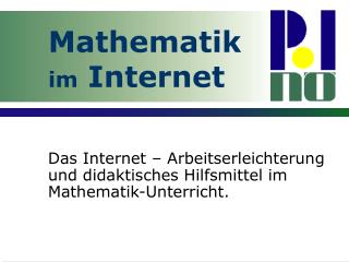 Mathematik im Internet