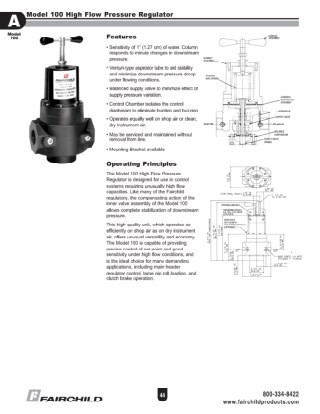 FAIRCHILD High Flow Precision Pressure Regulator (M100) | Instronline