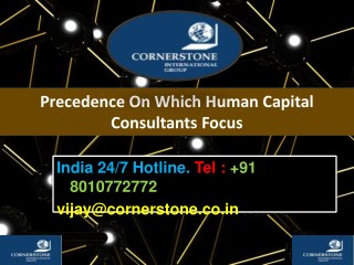 Precedence On Which Human Capital Consultants Focus