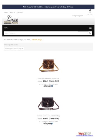 Brown Leather Bag on Sales
