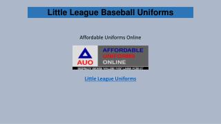 Little League Baseball Uniforms