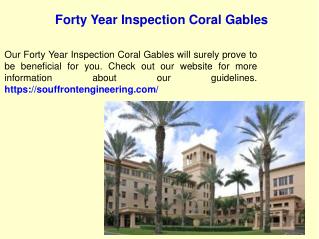 40 Year Inspection Fort Lauderdale