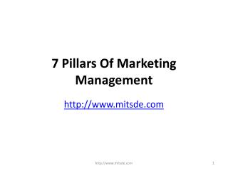 7 Pillars Of Marketing Management | Correspondence MBA Courses - MIT School of Distance Education