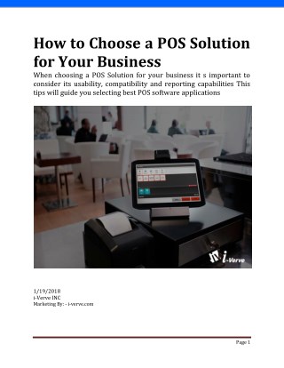 How to choose best POS solution