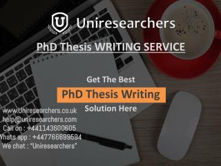 Best PhD THESIS WRITING Services in UK