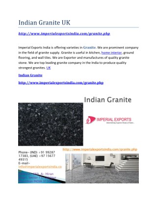 Indian Granite UK