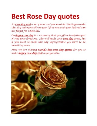 Best Rose Day quotes