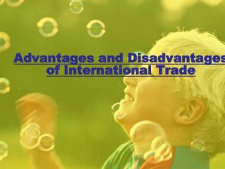 International Trade Advantages and Disadvantages