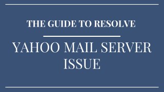 Resolve Yahoo Mail Server Errors On iPhone