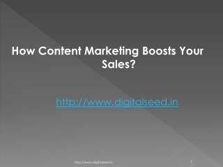 How Content Marketing Boosts Your Sales? â€“ Digitalseed | Digital Marketing Company in pune