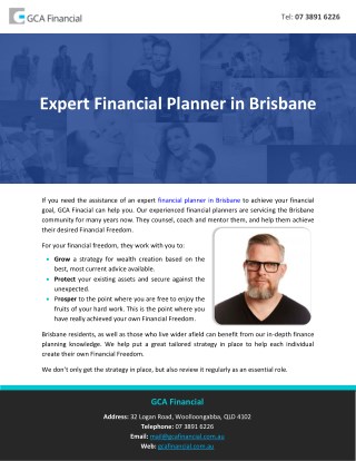 Expert Financial Planner in Brisbane