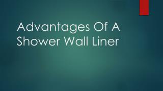 Advantages Of A Shower Wall Liner