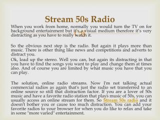 Stream 50s radio