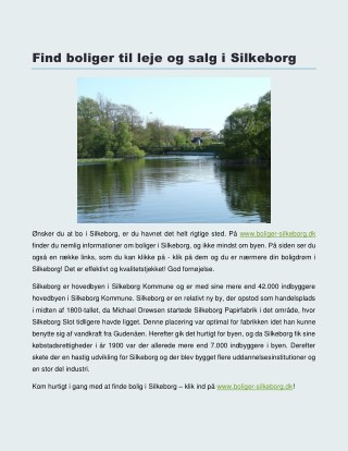 Find ledige boliger i Silkeborg