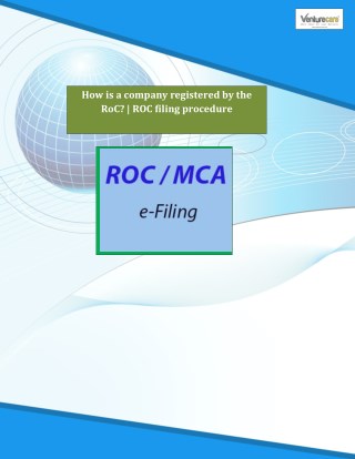 How is a company registered by the RoC? | ROC filing procedure