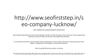 Best SEO Company in Lucknow - SEO Consultant, SEO services, Search Engine Optimization company, seo expert | SEOFirstste