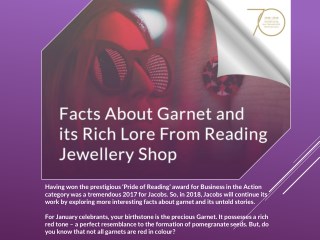 Facts About Garnet and its Rich Lore From Reading Jewellery Shop