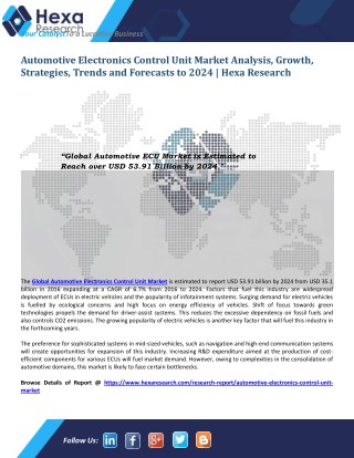 Automotive Electronics Control Unit Research Report
