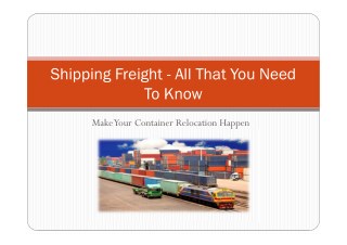 Shipping Freight - All That You Need To Know