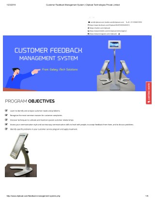 Customer Feedback Management System Clipboat Technologies Private Limited