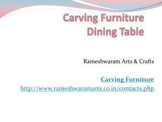 Carving furniture dining table