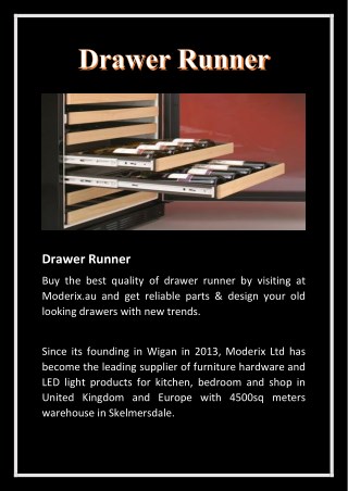 Drawer Runner