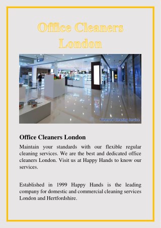 Office Cleaners London