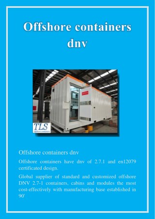 offshore containers dnv