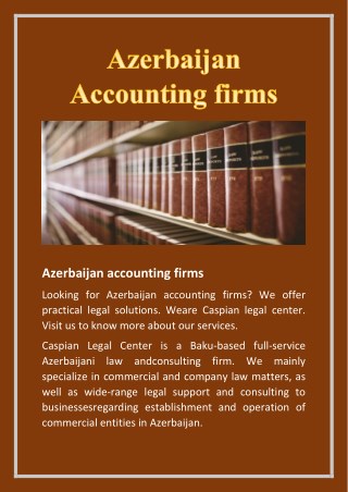 Azerbaijan accounting firms