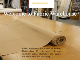 Welcome to Fabric Warehouse