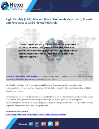 Light fidelity (Li-Fi) - Technologies for the Future