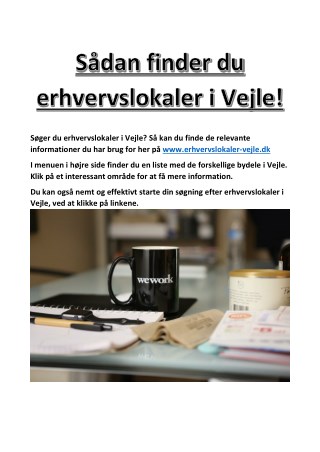 SÃ¥dan finder du erhvervslokaler i Vejle