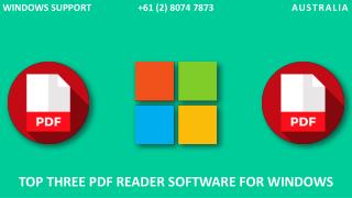 Top Three PDF Reader Software For Windows