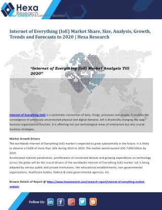 Internet of Everything (IoE) Industry Research Report