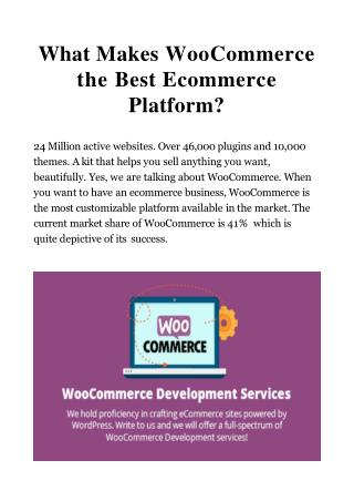 What Makes WooCommerce the Best Ecommerce Platform?