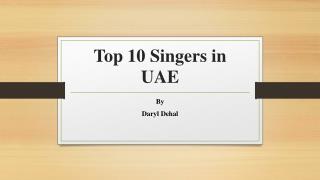 Top 10 Singers in UAE-Daryl Dehal