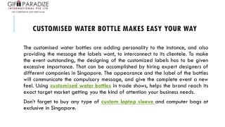 Customised Water Bottle Makes Easy Your Way