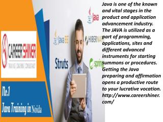 CARRER SHINER |Best training institute for java in noida