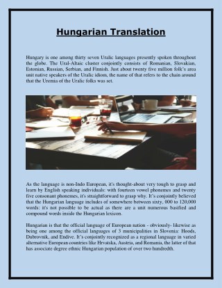 Hungarian Translation