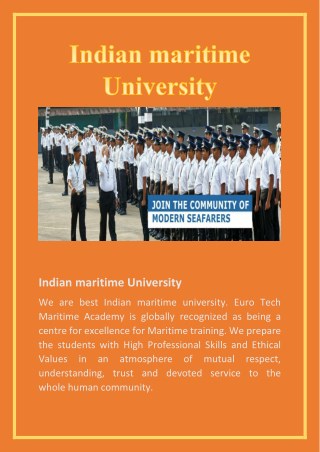 Indian maritime University