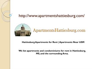 Find Apartments in Hattiesburg