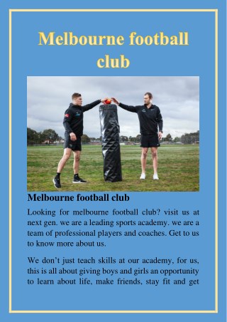 Melbourne football club
