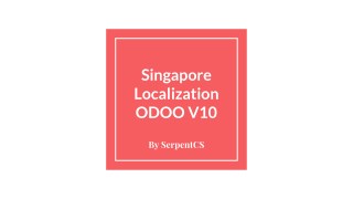 Singapore localization | ERP Singapore | ERP System Singapore | Odoo Singapore