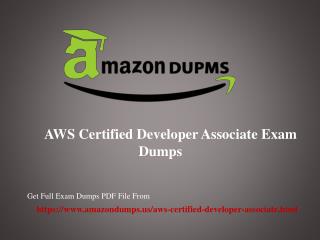 AWS Certified Developer Associate dumps 2018 | Amazondumps.us | AWS CDA Dumps