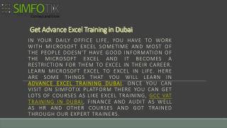 Get Advance Excel Training in Dubai