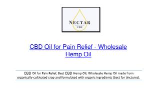 CBD Oil For Pain Relief - Wholesale Hemp Oil