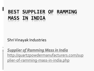 Best Supplier of Ramming Mass in India