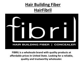Hair Fibers For Thinning Hair