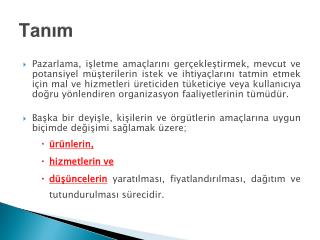 Tanım