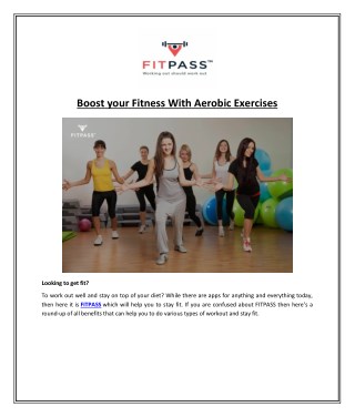 Boost your Fitness With Aerobic Exercises